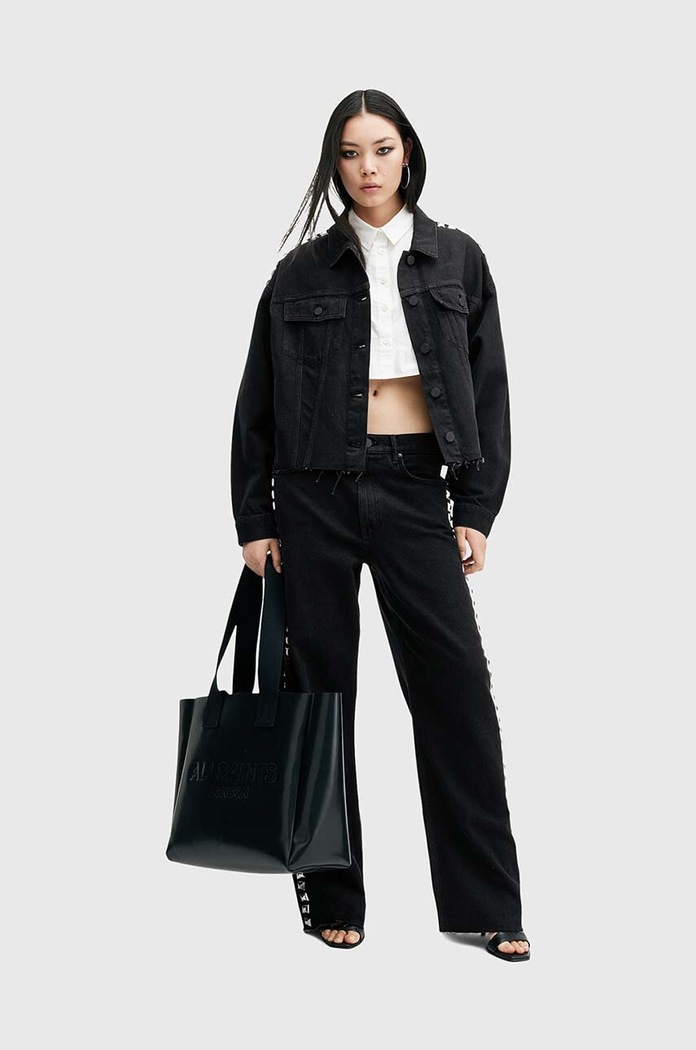 Džínová bunda AllSaints PIPER STUD SHACKET W112PB