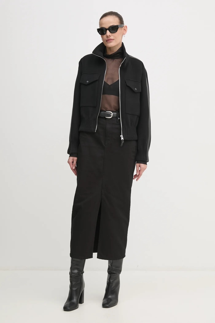 Vlněná bunda MACKAGE PATTY černá AW24