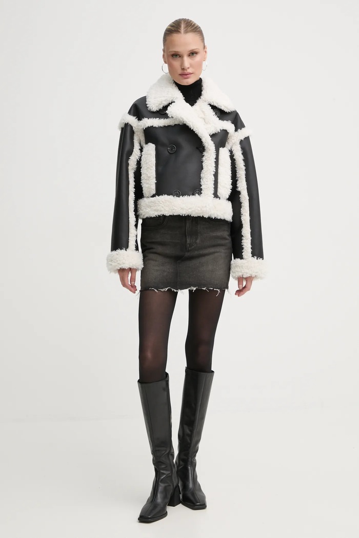 Μπουφάν Stand Studio Kristy Jacket 61090.9010 μαύρο AW24