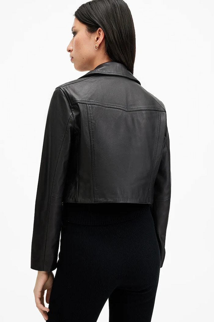 Δερμάτινο μπουφάν AllSaints ELORA W088LB μαύρο AW24