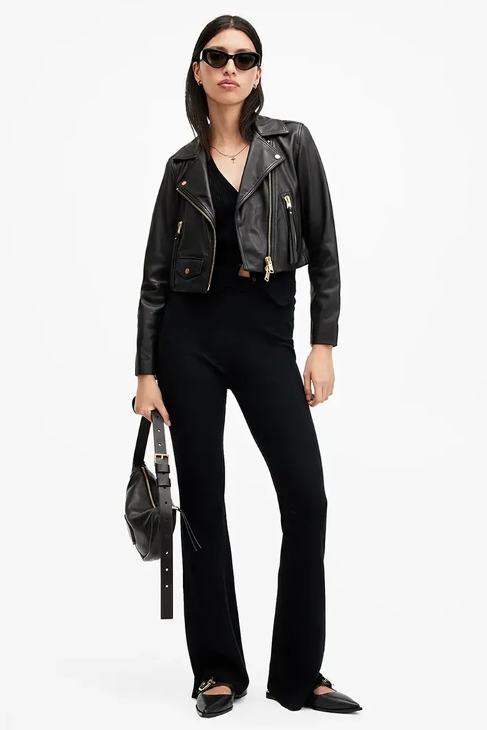 Δερμάτινο μπουφάν AllSaints ELORA μαύρο W088LB