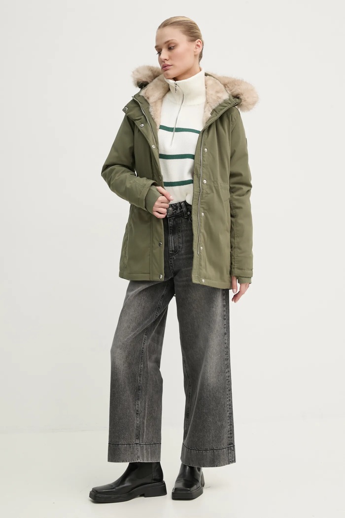 Jakna Hollister Co. KI344.4506.330 zelena AW24