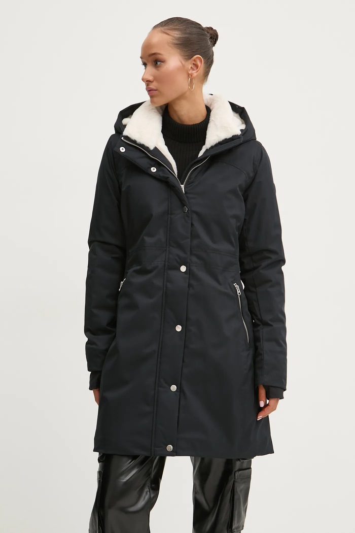 Hollister Co. parka enyhén szigetelt fekete KI344.4657.900
