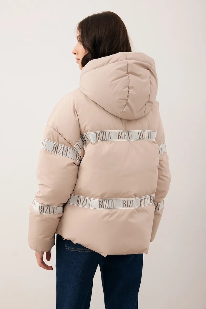 BIZUU Kurtka puchowa damska TOKYO.BEZOWY beżowy AW25