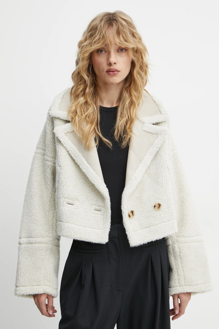 Αναστρέψιμο παλτό MUNTHE SAMBINO oversize μπεζ 244150224401