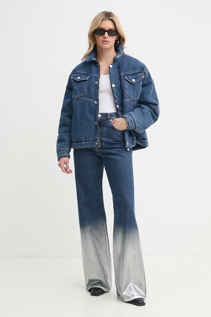 K+LUSHA kurtka jeansowa KLW09002DF132KLW50 niebieski AW24