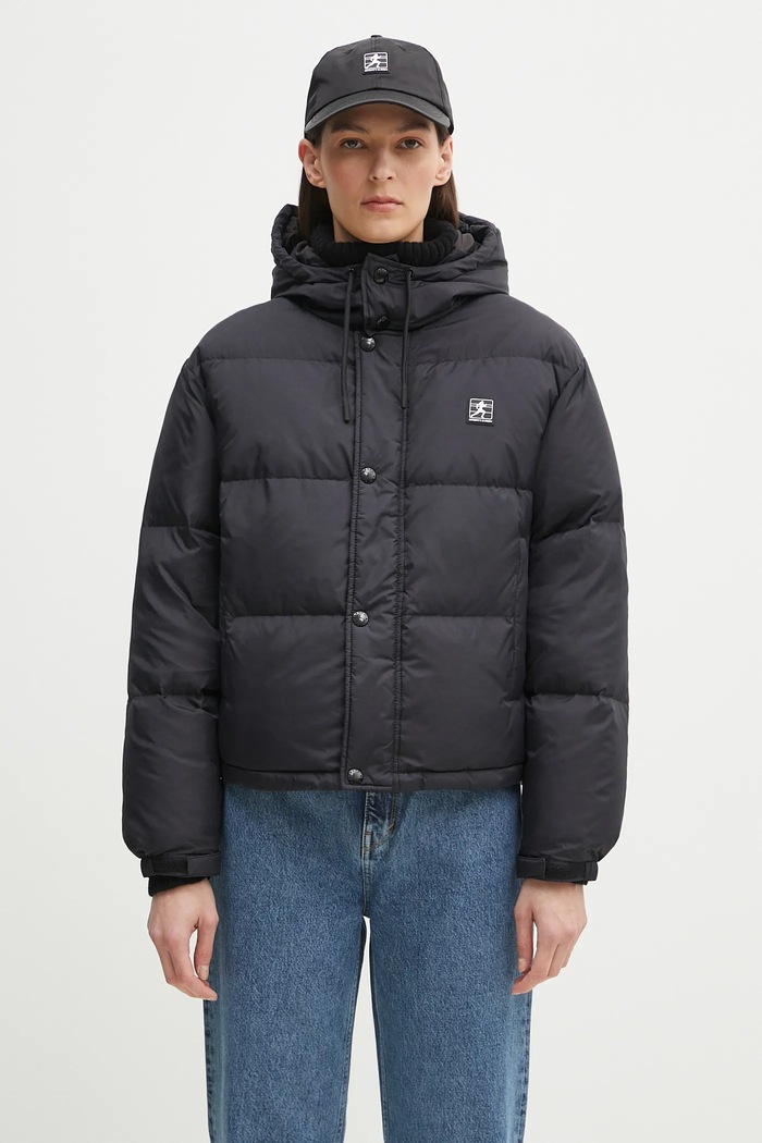 Sporty & Rich jacket Running Hooded Down with black OW020514141BA01