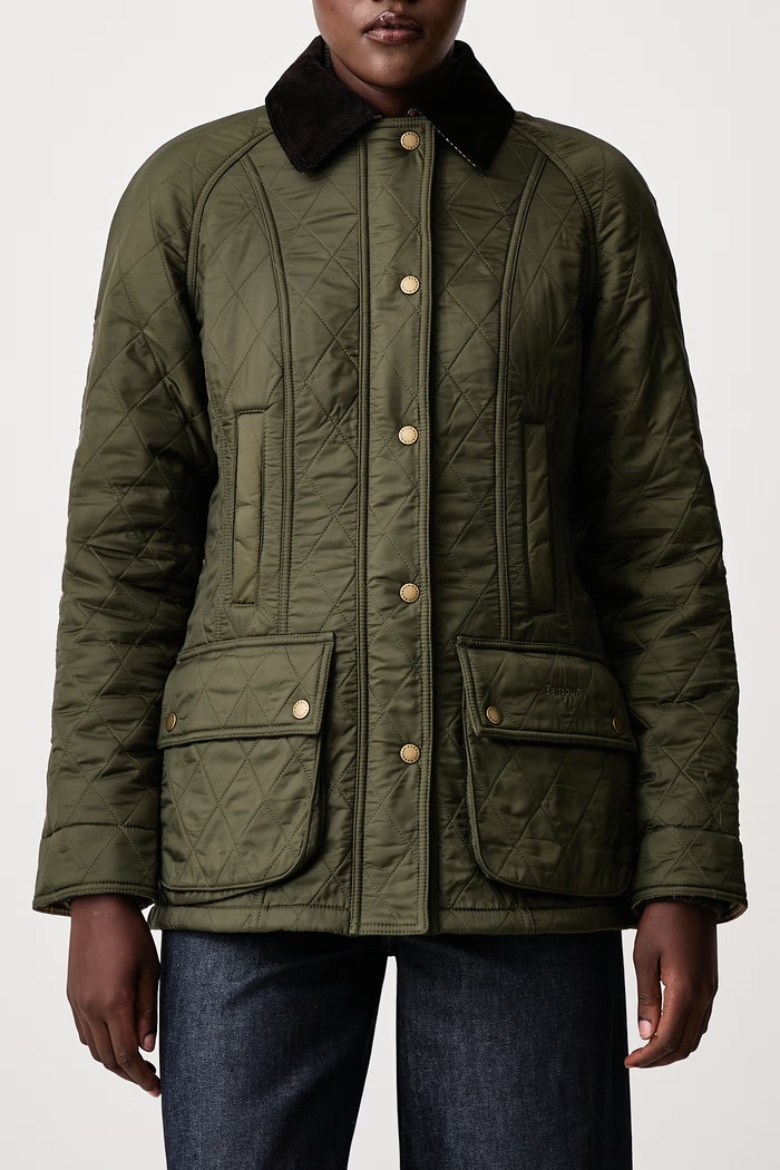 Kurtka pikowana damska Barbour zielony LQU0471