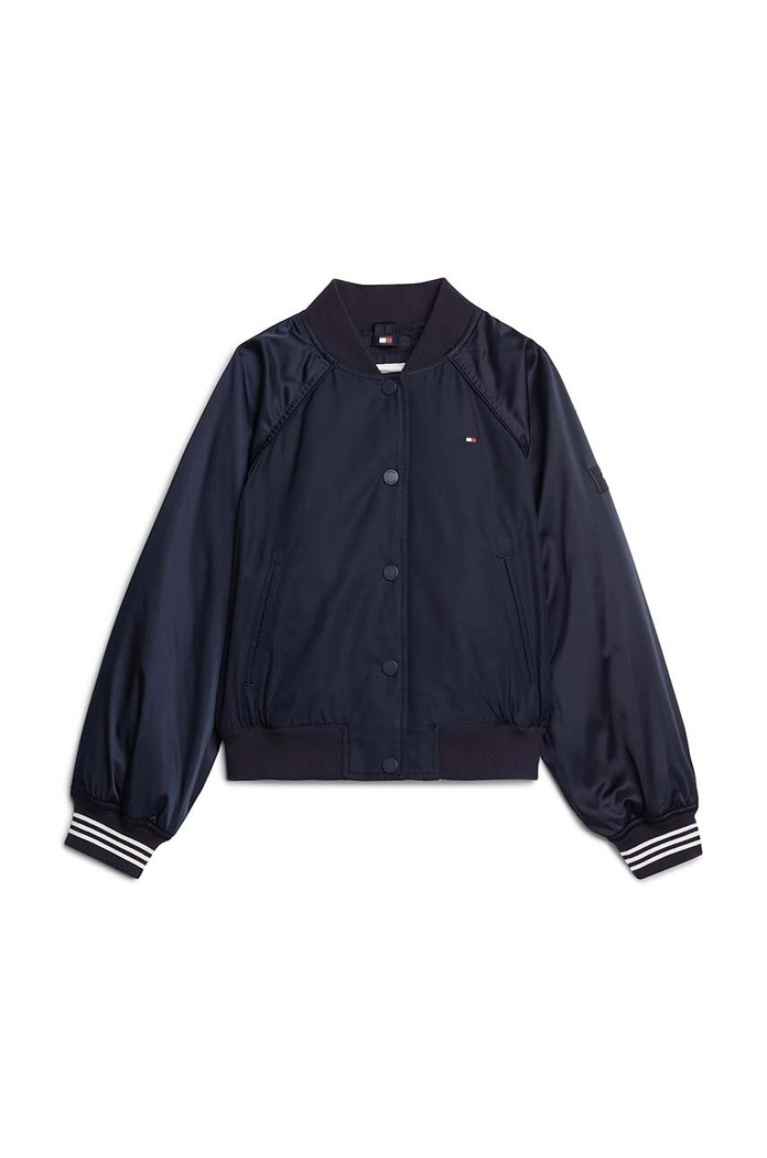 Dječja bomber jakna Tommy Hilfiger Planet friendly mornarsko plava KG0KG08054.9BYH.128.176
