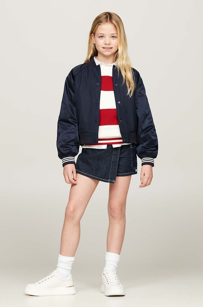 Dječja bomber jakna Tommy Hilfiger KG0KG08054.9BYH.128.176 mornarsko plava AW24
