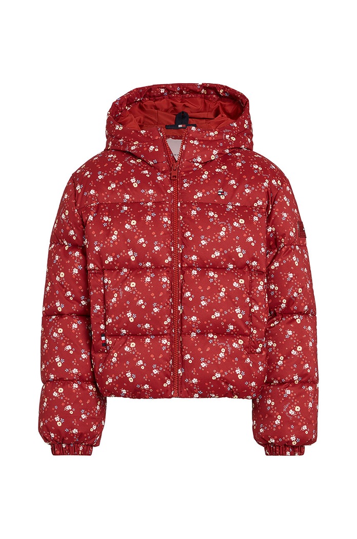 Tommy Hilfiger kurtka dziecięca KG0KG08055.9BYH.128.176 bordowy AW24