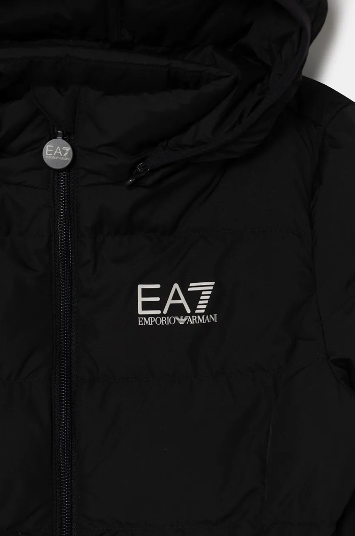 Dziewczynka EA7 Emporio Armani kurtka pikowana dziecięca 8NFB08.FNF8Z czarny