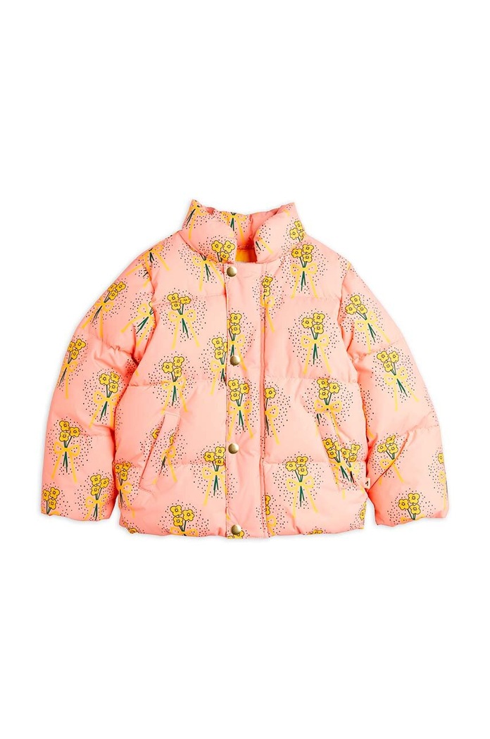 Dječja jakna Mini Rodini Winter flowers 2471011328 roza AW24