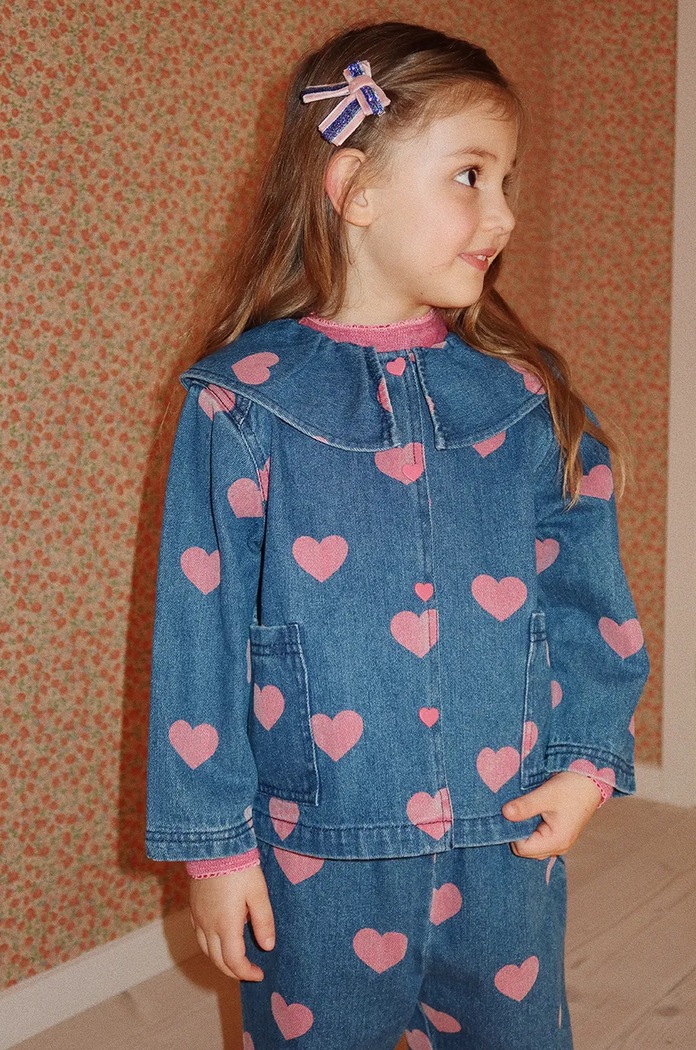 Детская джинсовая куртка Konges Sløjd MAGOT DENIM SHIRT GOTS без подкладки голубой KS101581