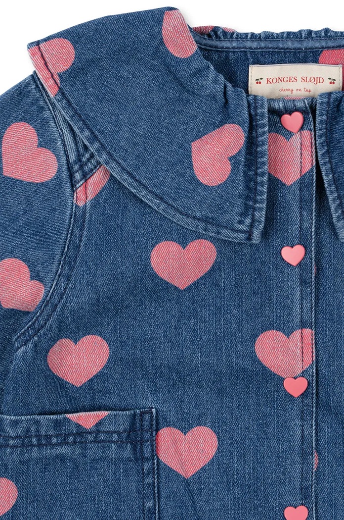 Детская джинсовая куртка Konges Sløjd MAGOT DENIM SHIRT GOTS голубой KS101581