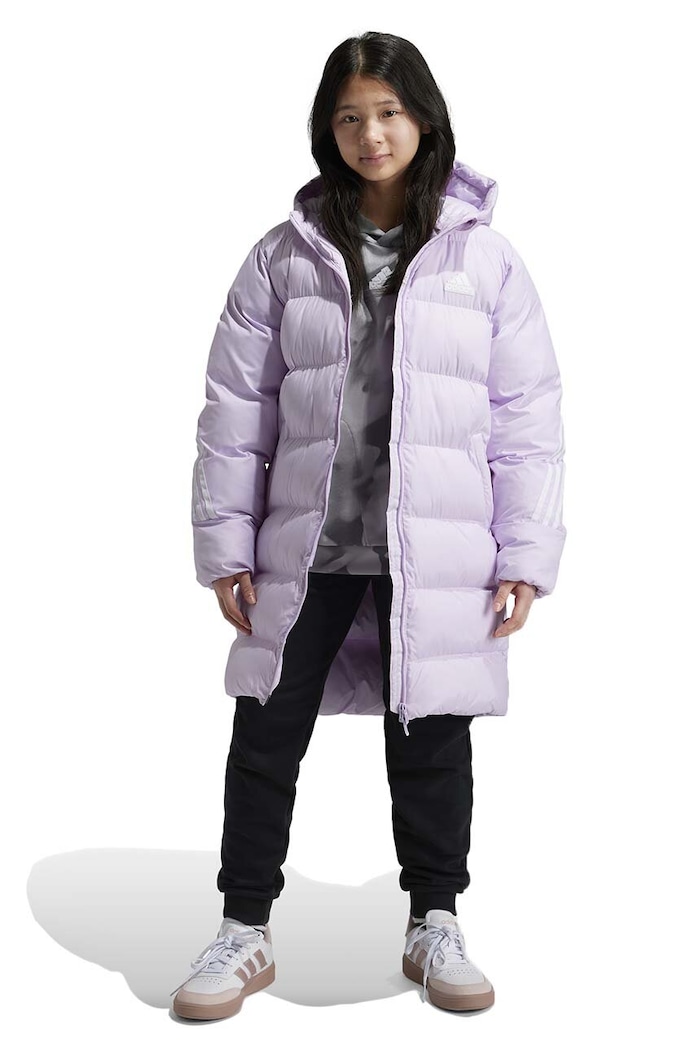 Otroška jakna adidas J FI 3S PARKA Drugo vijolična IX3631