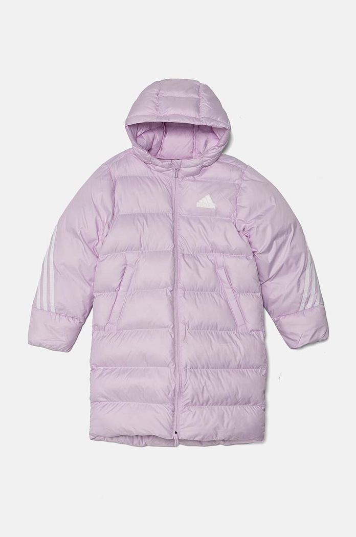 Otroška jakna adidas J FI 3S PARKA IX3631 vijolična AW24