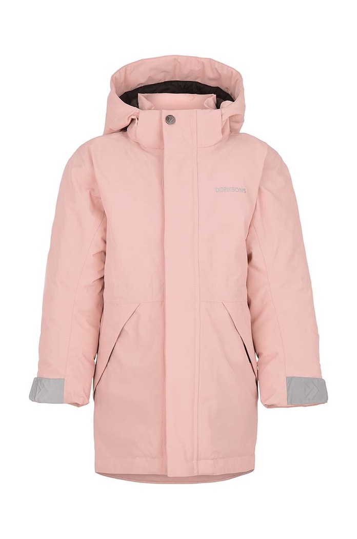 Dětská bunda Didriksons TUNDRAN KIDS PARKAS s podšívkou růžová 505526