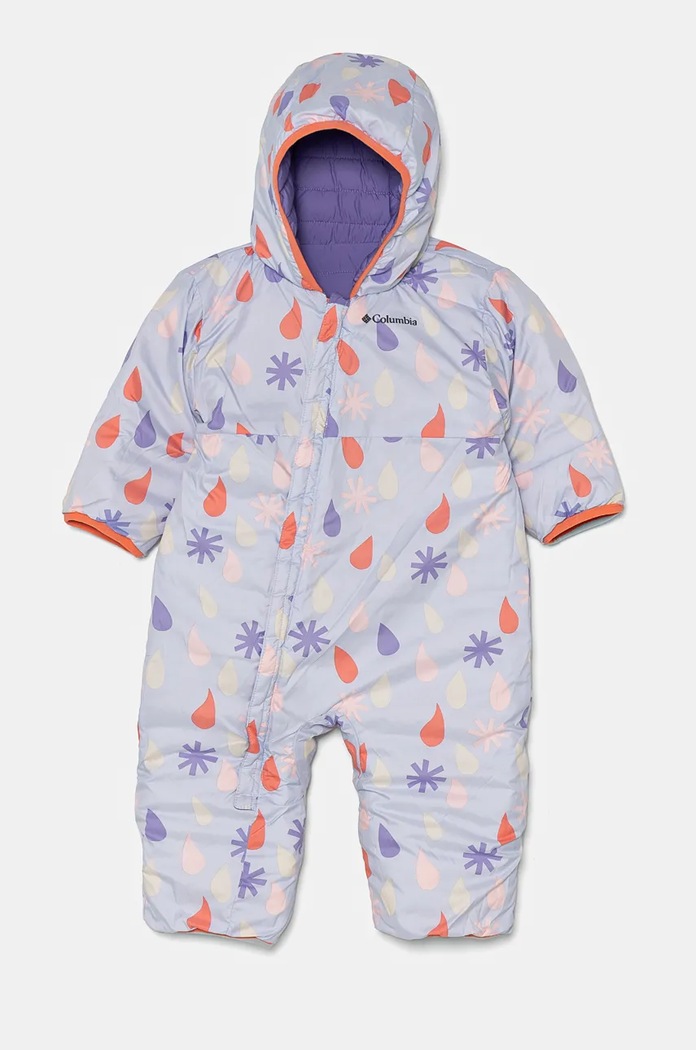 Columbia kombinezon niemowlęcy Powder Lite Reversible Bunting 2088751.G fioletowy AW24