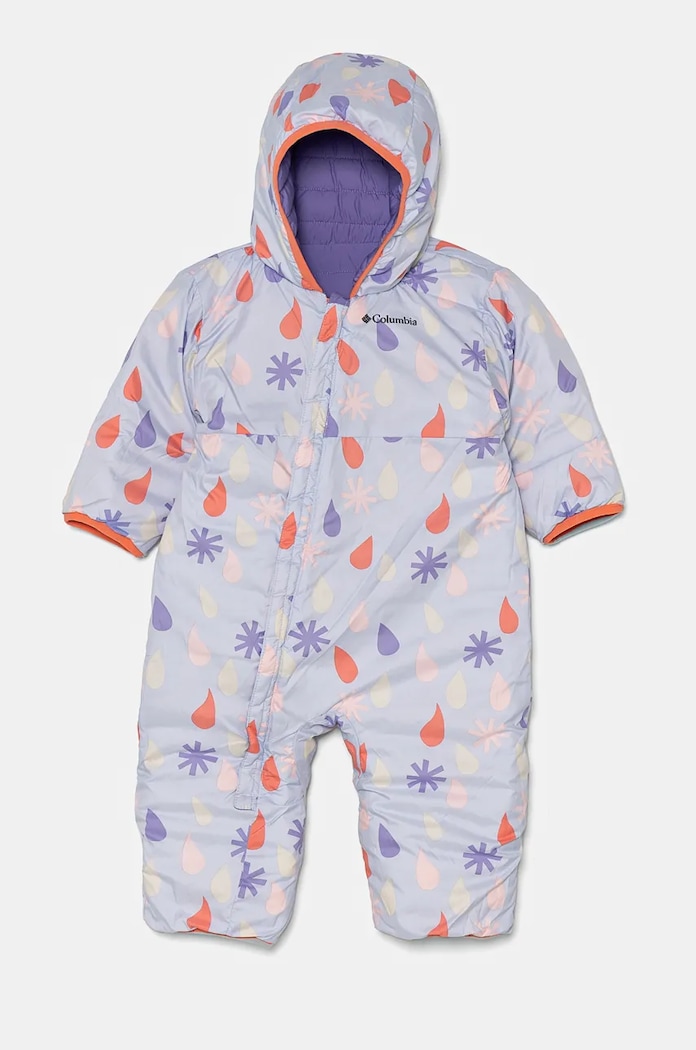 Columbia kombinezon niemowlęcy Powder Lite Reversible Bunting 2088751.G fioletowy AW24