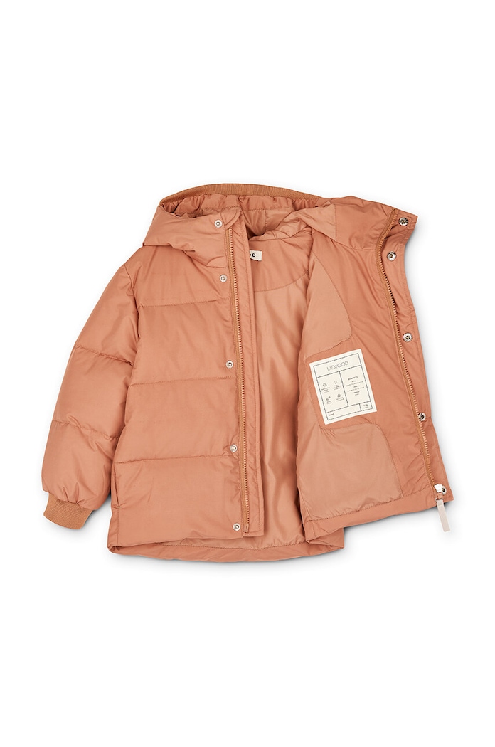 Liewood kurtka puchowa dziecięca Palle Puffer Down Jacket pomarańczowy LW14315.G