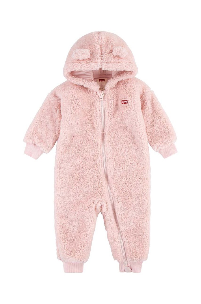 Levi's kombinezon niemowlęcy BEAR SHERPA COVERALL pozostałe różowy 6EL511