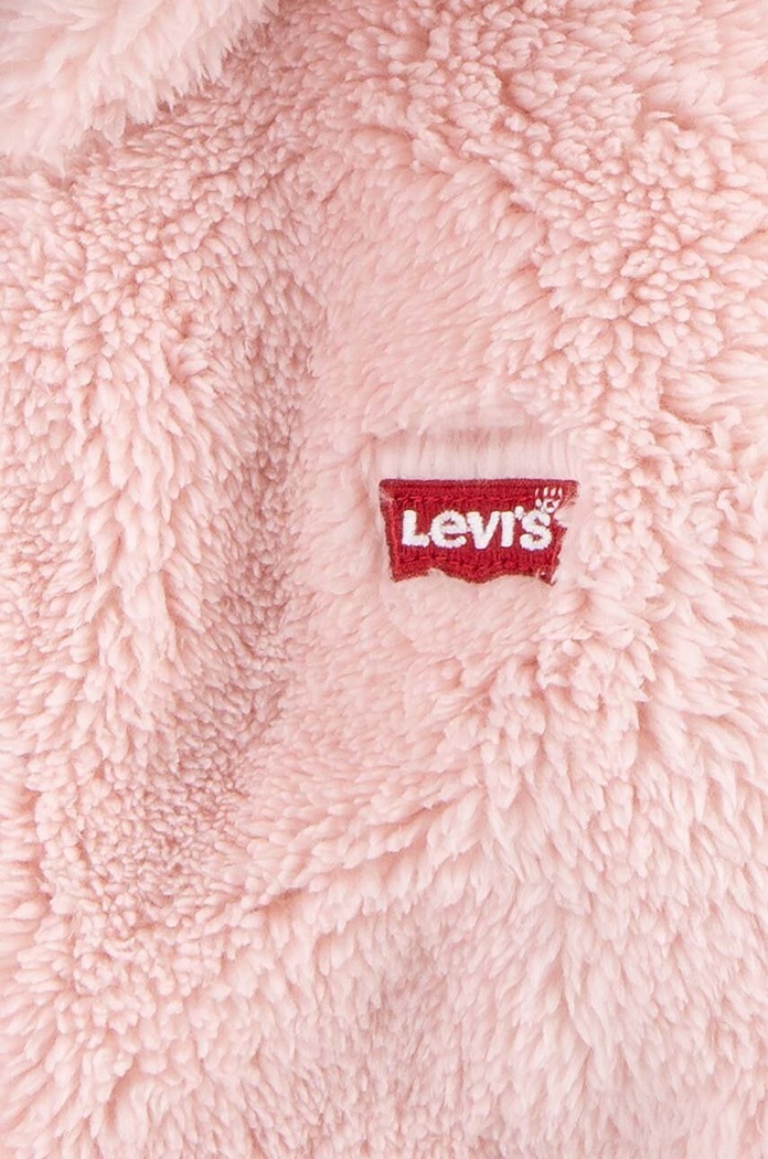 Dziewczynka Levi's kombinezon niemowlęcy BEAR SHERPA COVERALL 6EL511 różowy