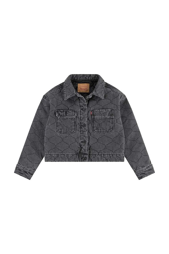 Levi's Geacă din denim pentru copii QUILTED TRUCKER JACKET gri 4EL097