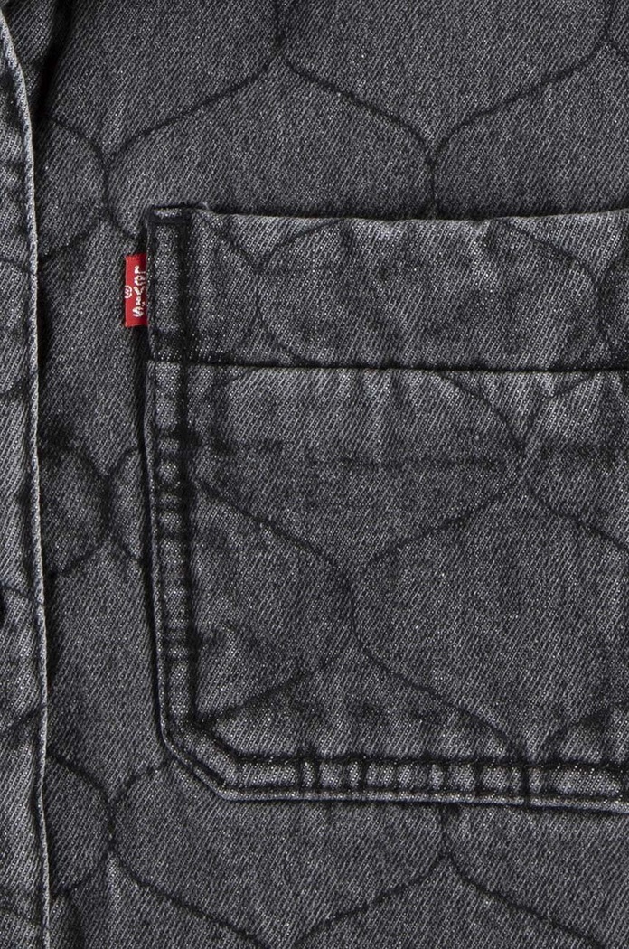 Geacă din denim pentru copii QUILTED TRUCKER JACKET Levi's 4EL097 gri