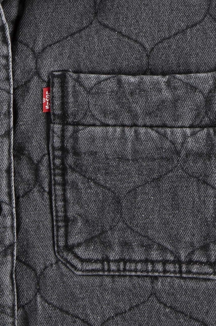 Geacă din denim pentru copii QUILTED TRUCKER JACKET Levi's 4EL097 gri