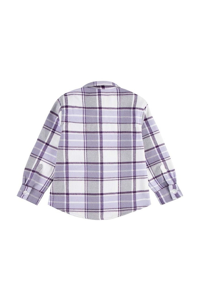 Levi's gyerek dzseki OVERSIZED PLAID SHACKET 4EL410 lila AW24