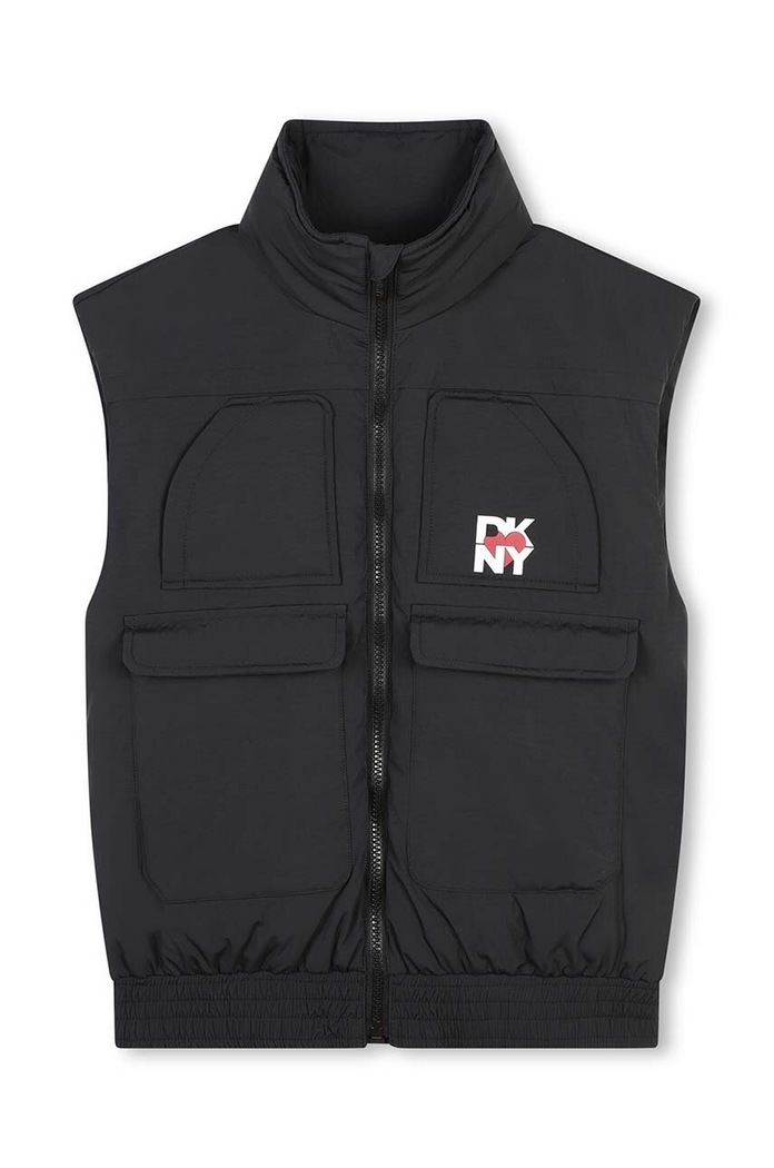 Dětská vesta Dkny s podšívkou černá D60258.156.162
