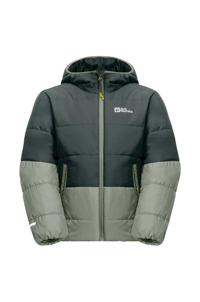 Παιδικό χειμωνιάτικο μπουφάν Jack Wolfskin 1610131.164.176 πράσινο AW24