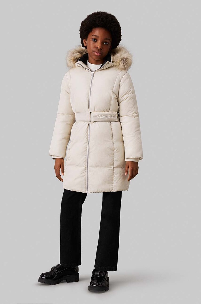 Detská bunda Calvin Klein Jeans jemné zateplenie béžová IG0IG02686.9BYH.