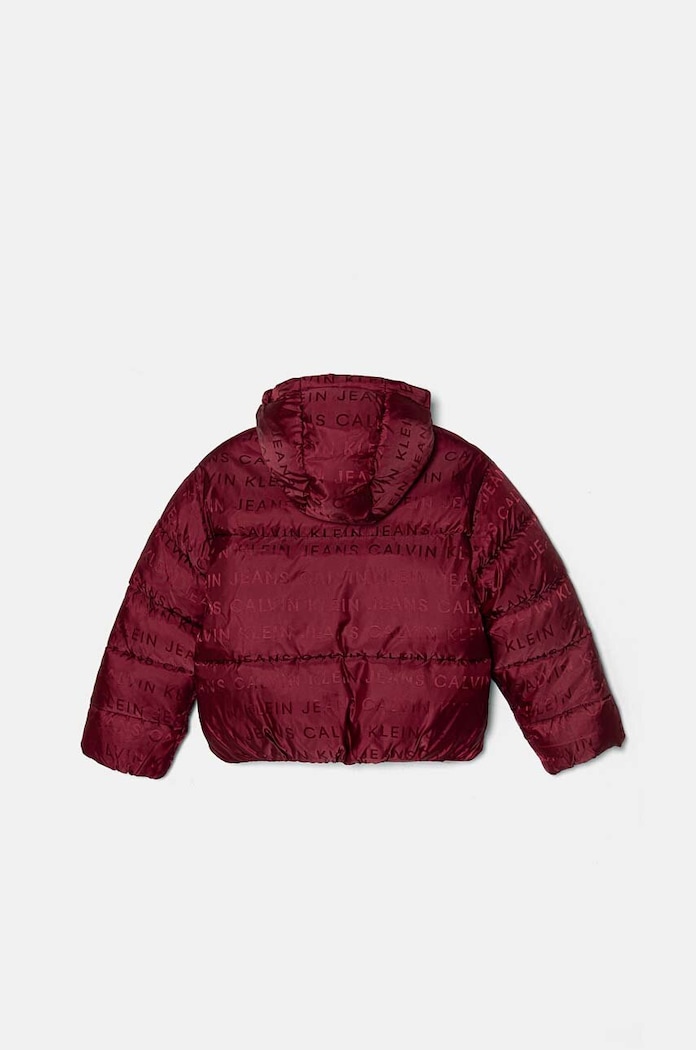 Dziewczynka Calvin Klein Jeans kurtka dziecięca IG0IG02730.9BYH. bordowy