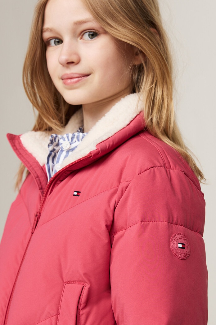 DÍVKA Dětská bunda Tommy Hilfiger KG0KG08160.9BYH. růžová
