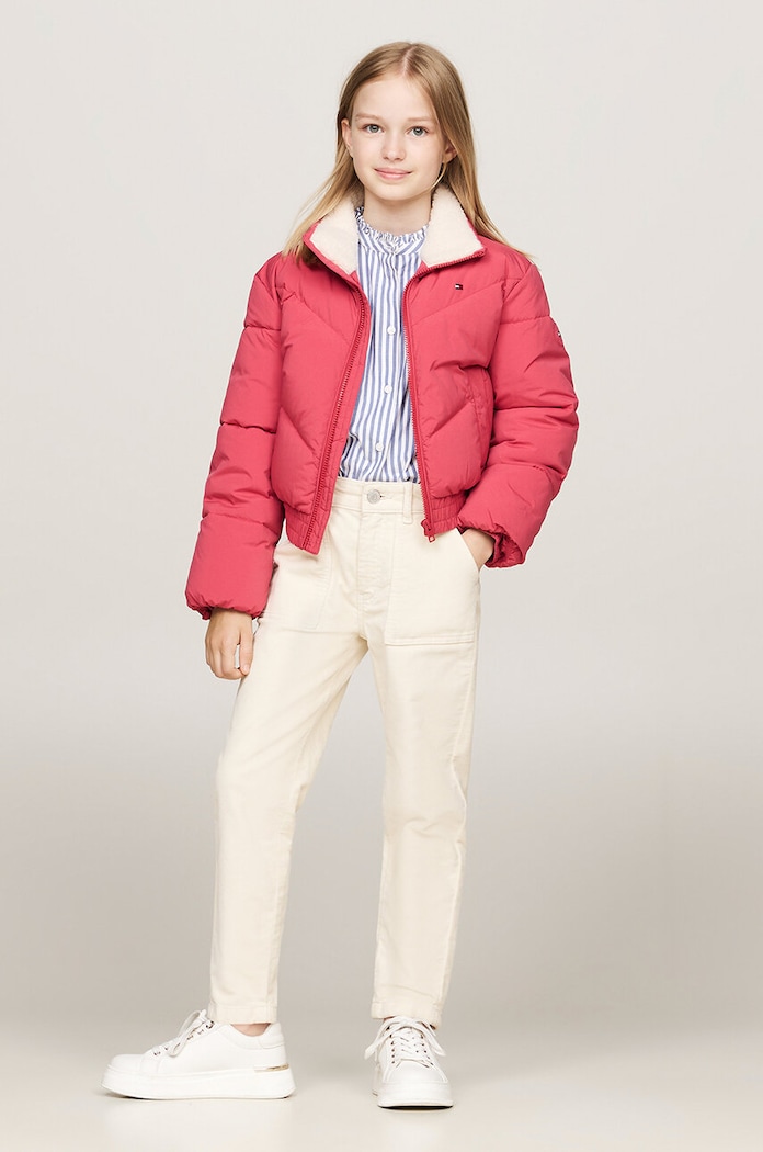 Dětská bunda Tommy Hilfiger růžová KG0KG08160.9BYH.