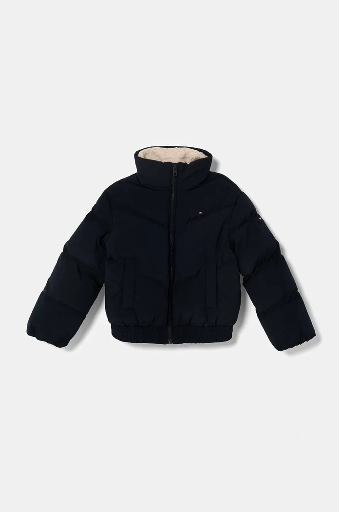 Tommy Hilfiger kurtka dziecięca bez kaptura granatowy KG0KG08160.9BYH.