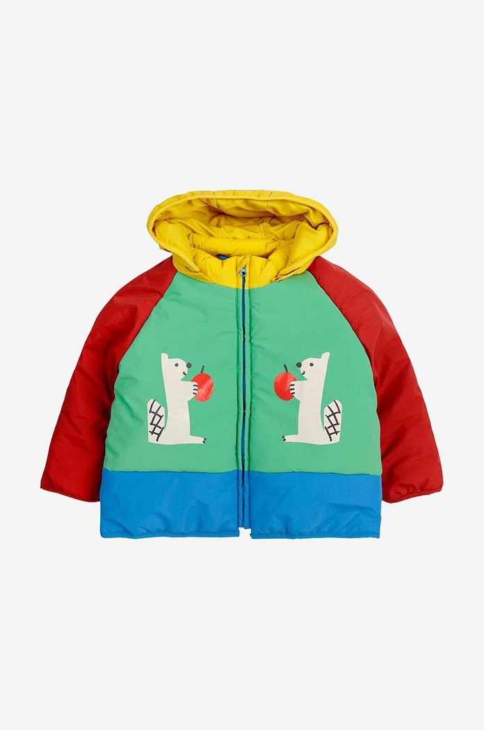 Kojenecká bunda Bobo Choses Hungry Squirrel 224AB096 zelená AW24