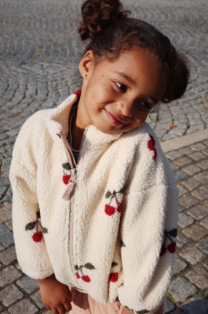 Dětská bunda Konges Sløjd JODY TEDDY JACKET GRS s podšívkou béžová KS101242