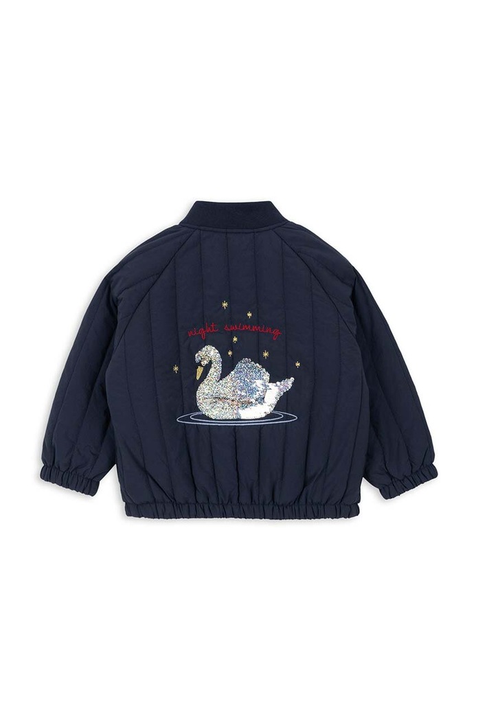 Детско яке бомбър Konges Sløjd JUNO SEQUIN BOMBER JACKET бомбър тъмносин KS101250