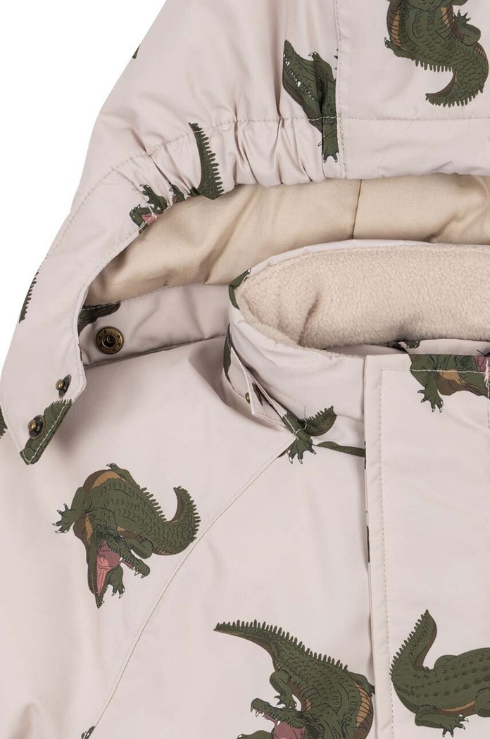 Детски зимен гащеризон Konges Sløjd NOHR SNOWSUIT PRINT бежов KS101277