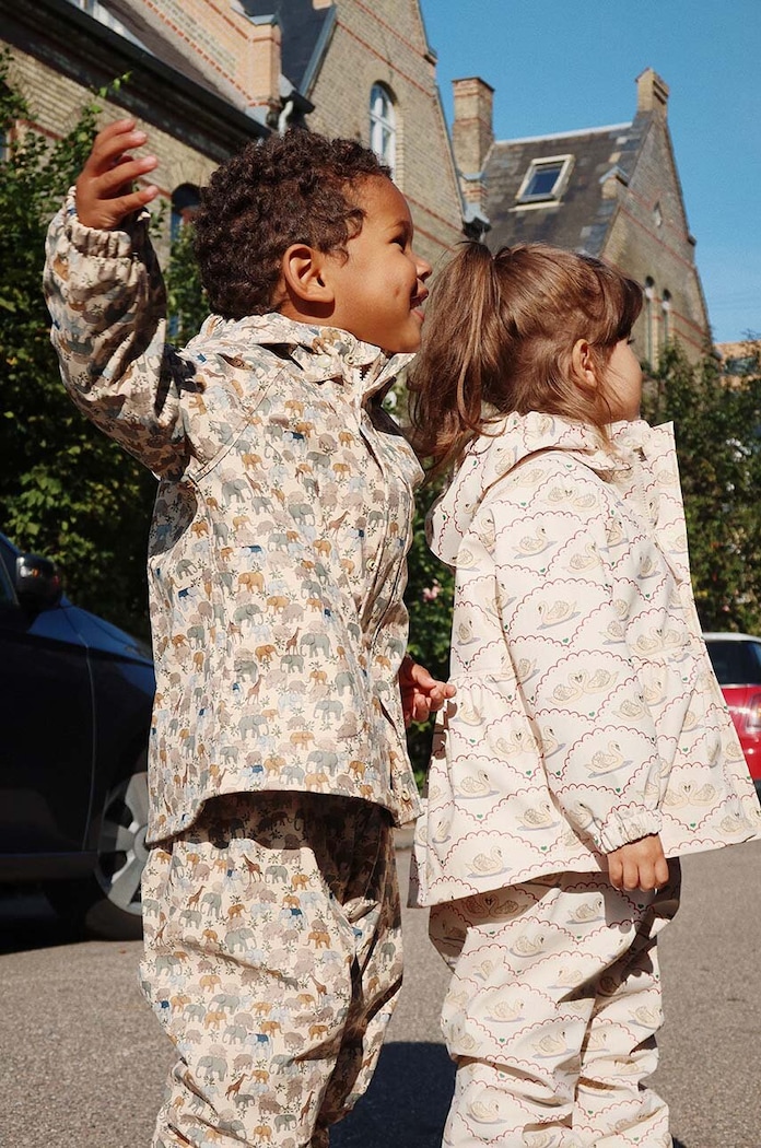 Детски комплект Konges Sløjd RAINY PALME SET KS101286 бежов AW24
