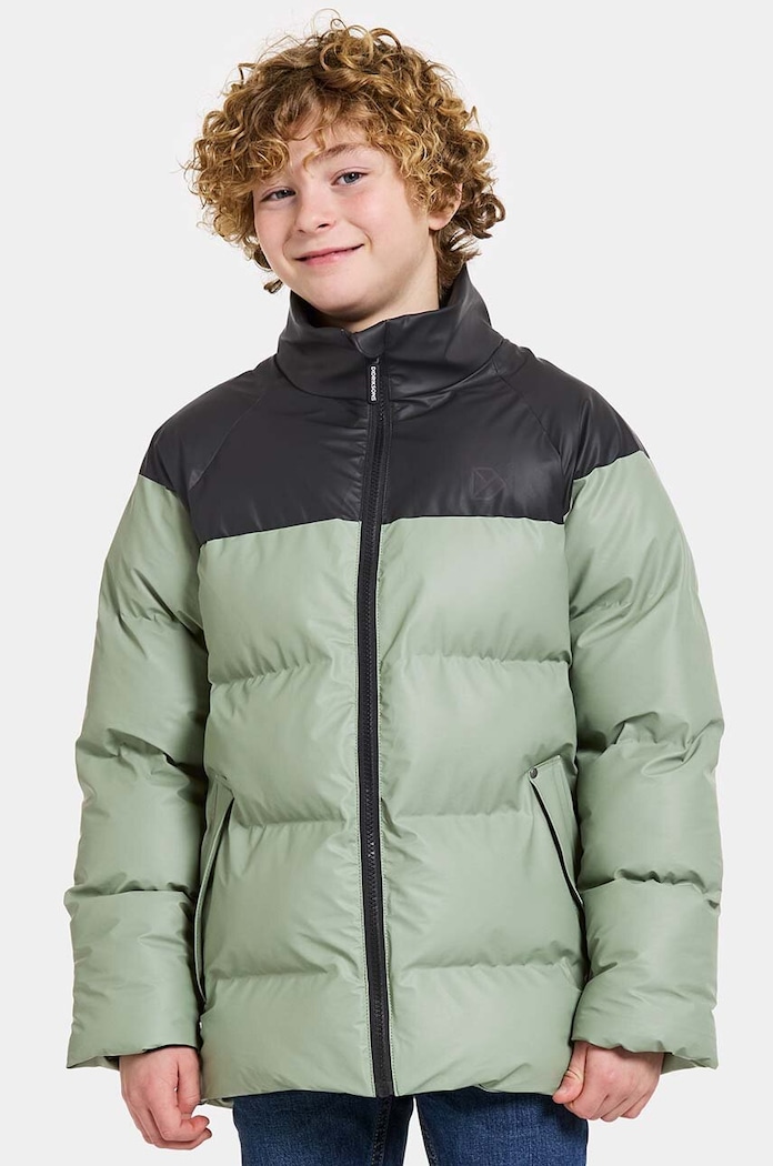 Dětská bunda Didriksons MEGA KIDS JKT s podšívkou zelená 505364