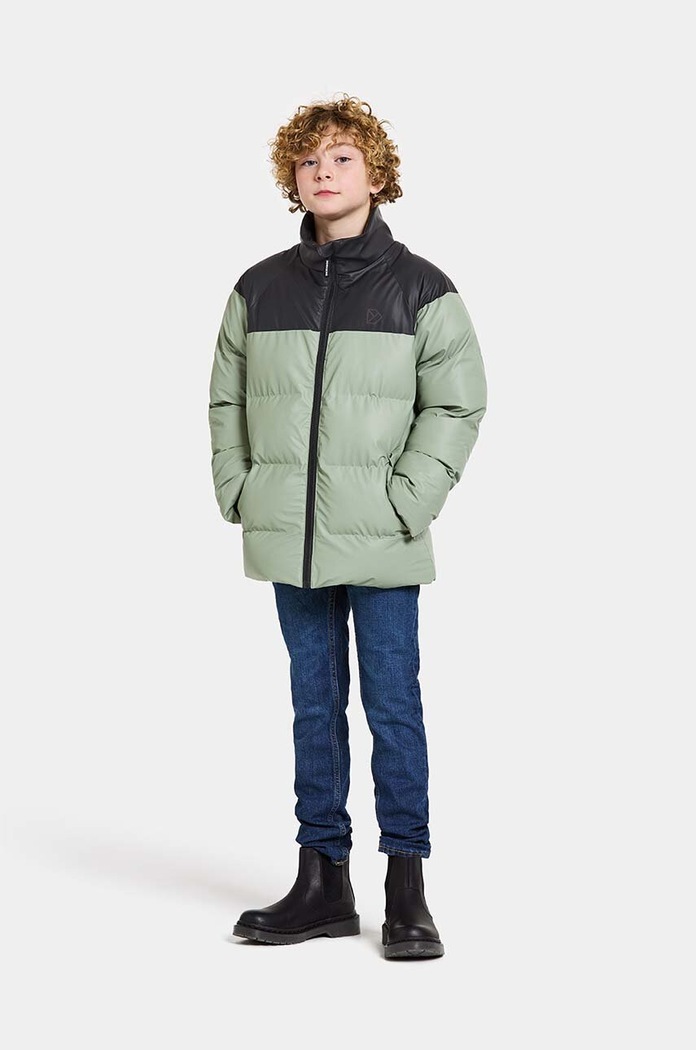 Dětská bunda Didriksons MEGA KIDS JKT zelená 505364