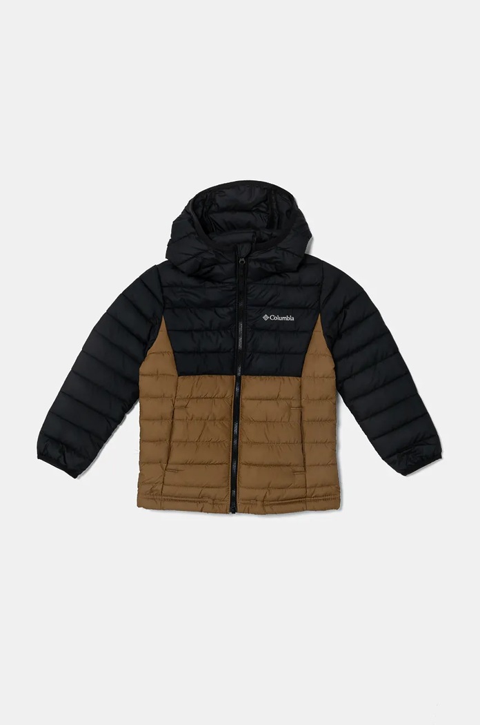 Детско яке Columbia Powder Lite с изолация кафяв 2090023