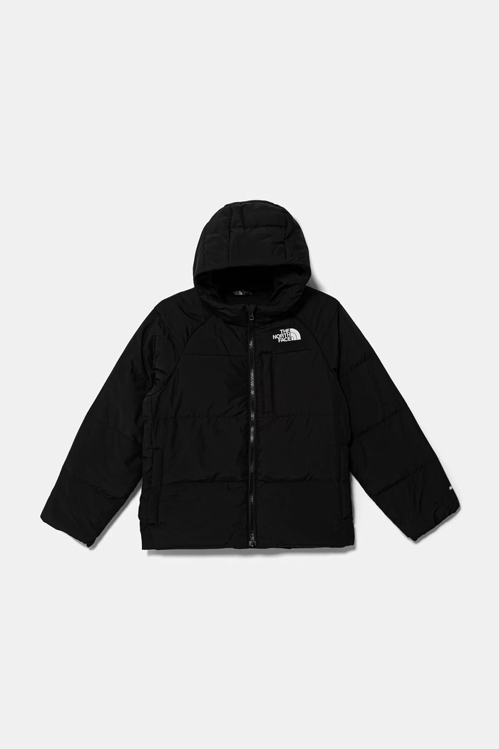 The North Face geacă de puf pentru copii NORTH DOWN HOODED JACKET cu captuseala negru NF0A88TXJK31