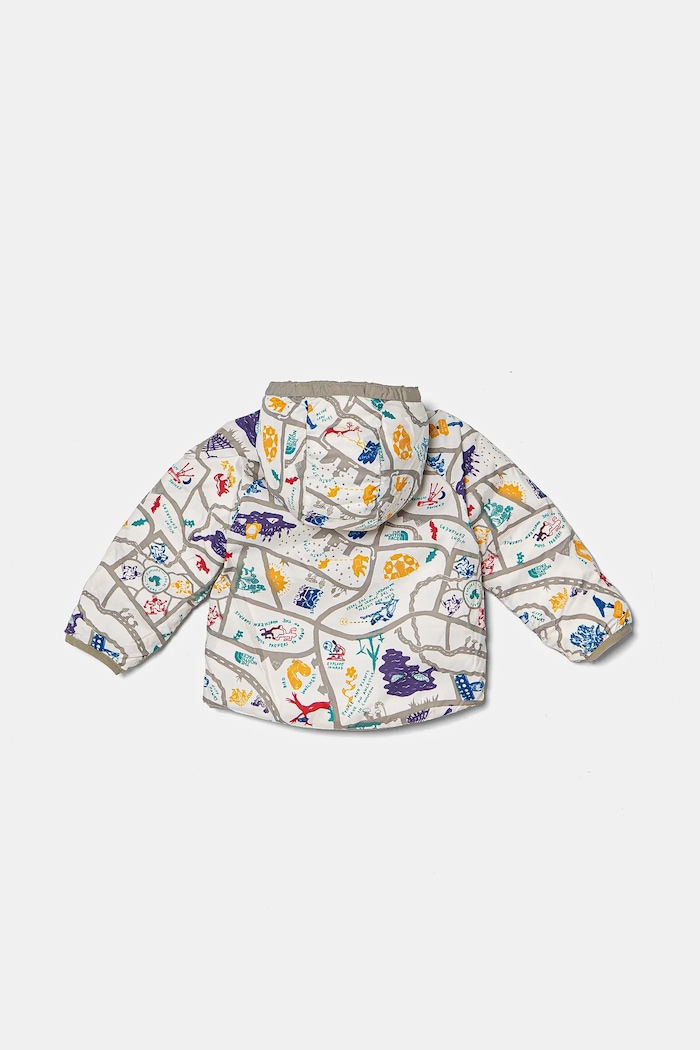 The North Face jachetă pentru copii cu două fețe BABREVERSIBLE PERRITO HOODED JACKET gri NF0A88W31I41