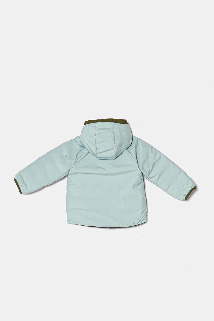 CHLAPEC Oboustranná kojenecká bunda The North Face BABREVERSIBLE PERRITO HOODED JACKET NF0A88W3PIB1 zelená