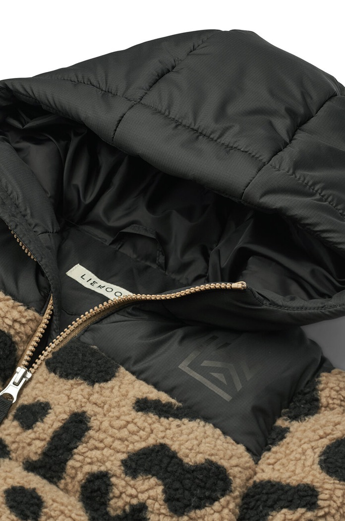 Detská bunda Liewood Niko Pile Jacket hnedá LW19142